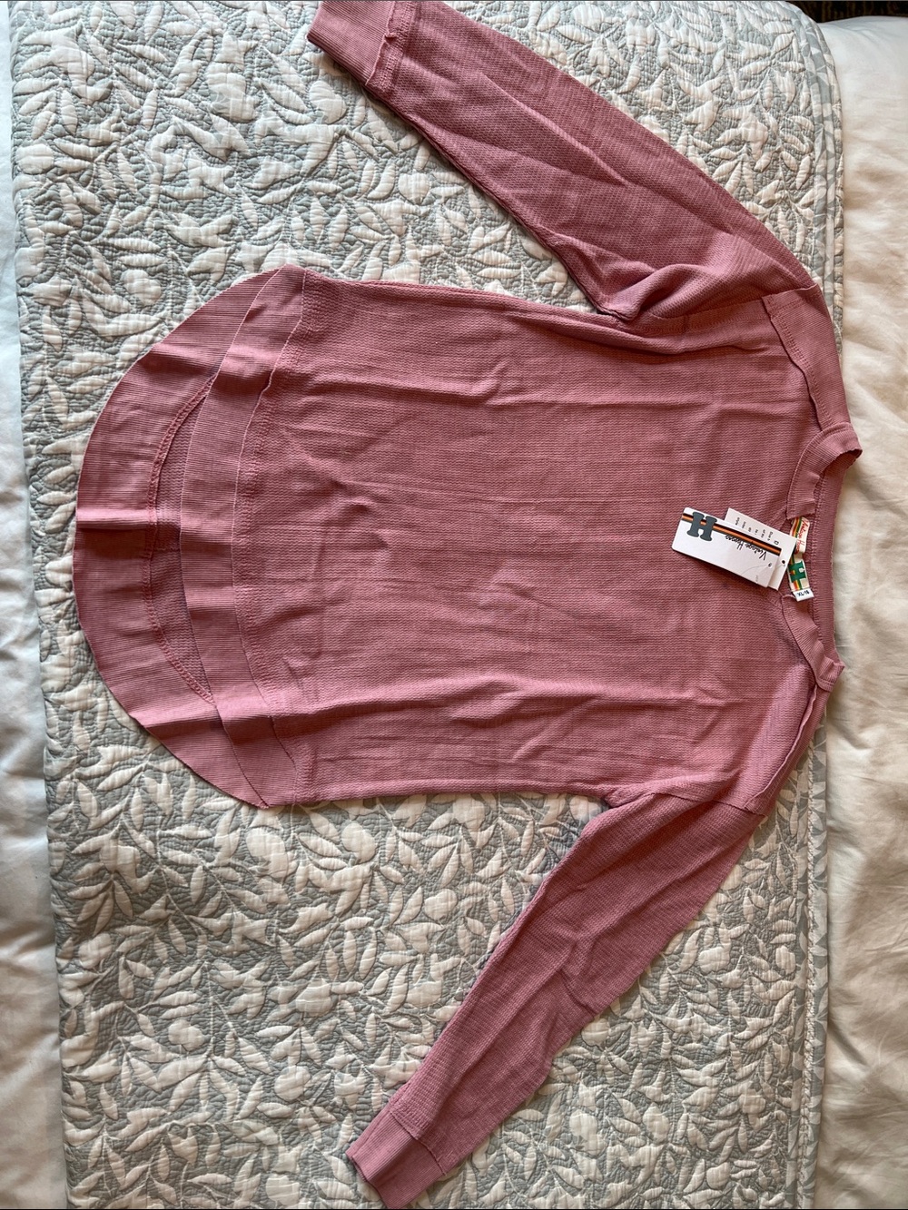 Vintage Havana Mauve Waffle Knit Crewneck Top